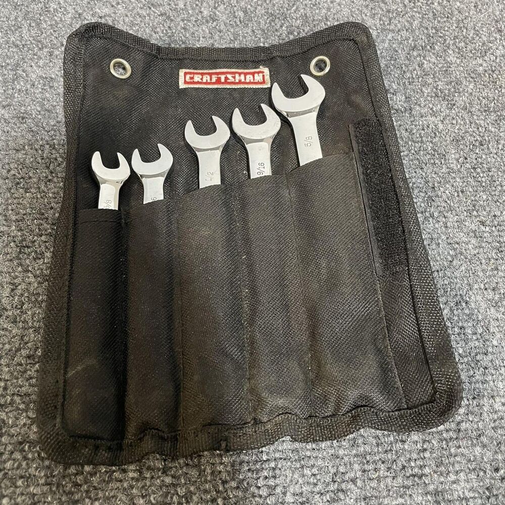 Craftsman SAE Combination Wrench Set 3/8-5/8 5 Piece Roll Pouch 44944-44948